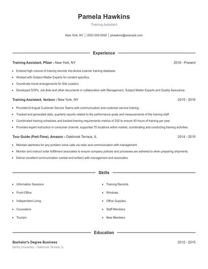 Resume example 1