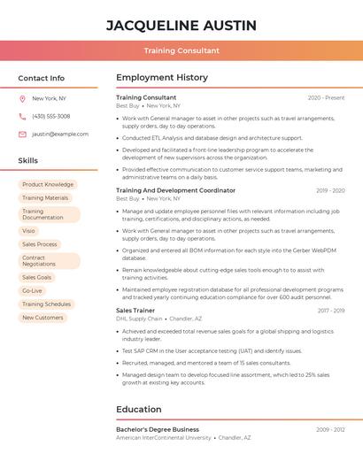 Resume example 3