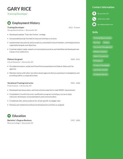 Resume example 4