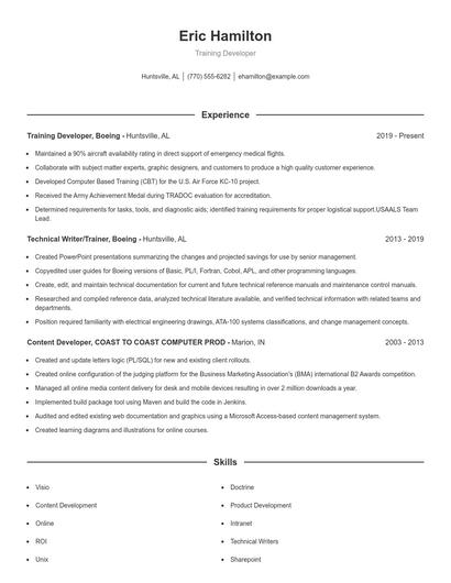 Resume example 1
