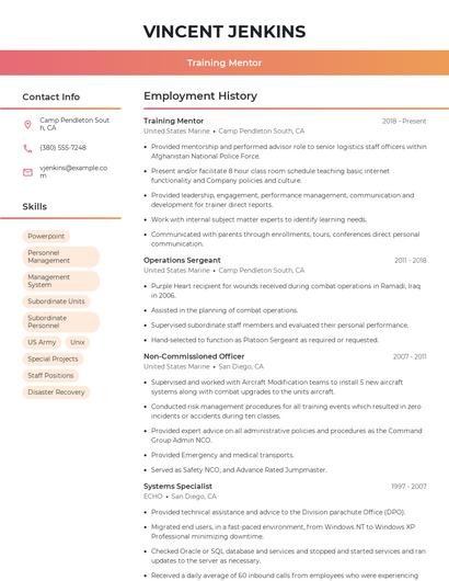 Resume example 3