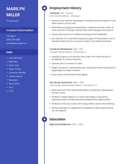 Trainman Resume