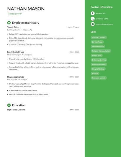 Resume example 4