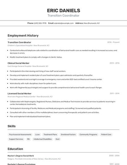 Resume example 2