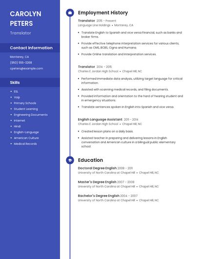 Translator Resume