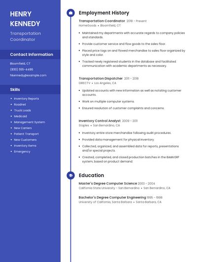 Resume example 4