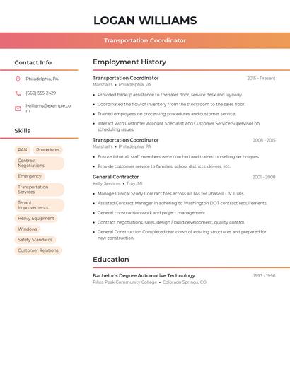 Resume example 3