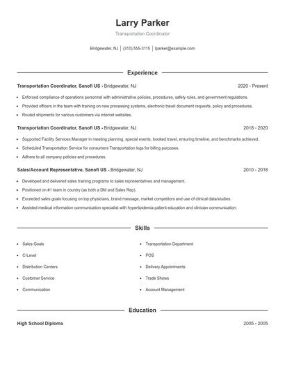 Resume example 1