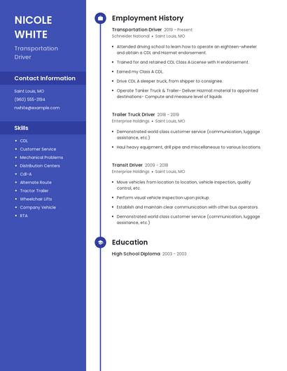 Resume example 5