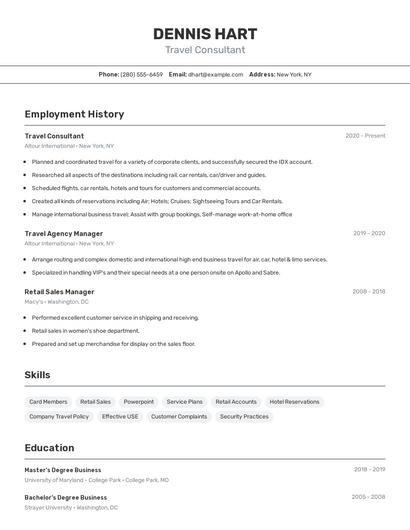 Resume example 2