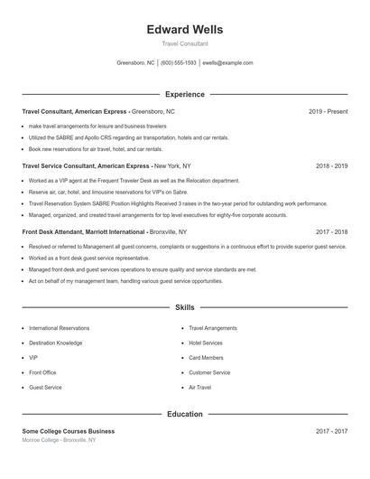 Resume example 1