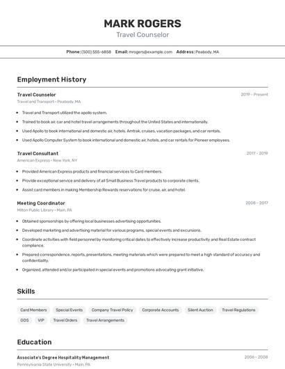 Resume example 2