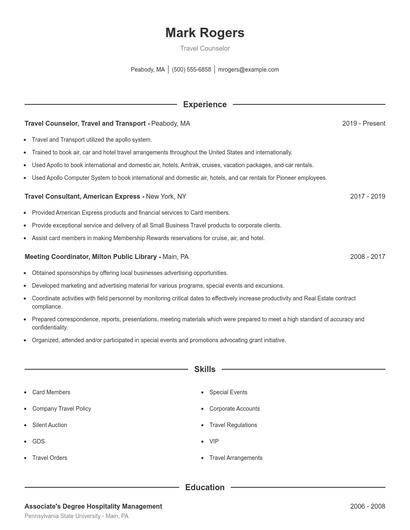 Resume example 1