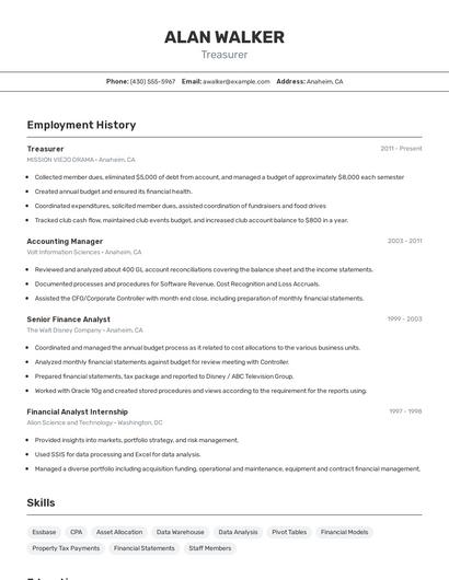 Resume example 2