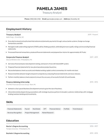 Resume example 2