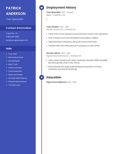 Tree Specialist Resume