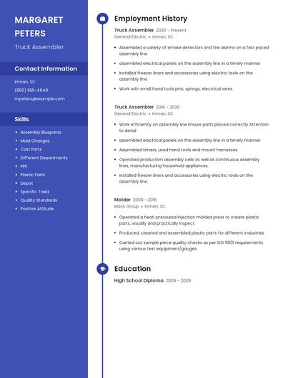 Truck Assembler Resume