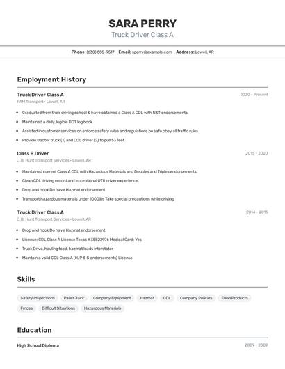 Resume example 2