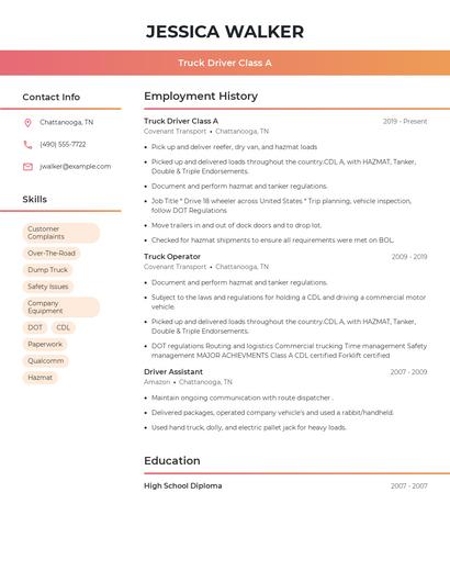 Resume example 3