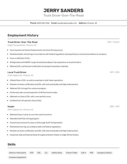 Resume example 2