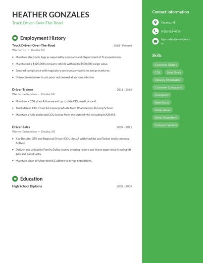 Resume example 4