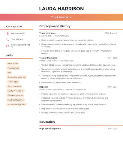 Resume example 3