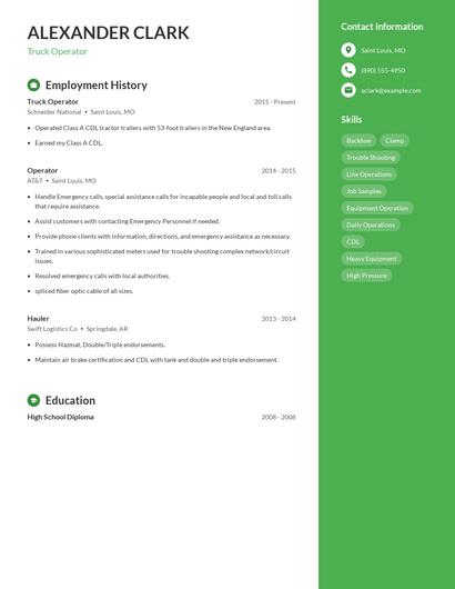 Resume example 5