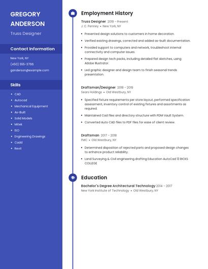 Truss Designer Resume