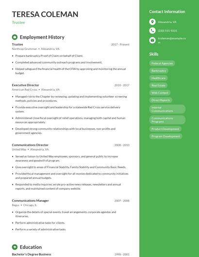 Resume example 4