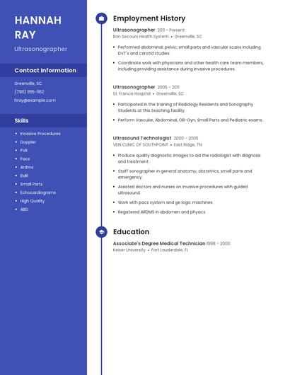 Ultrasonographer Resume