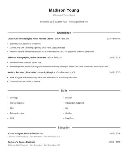 Resume example 1