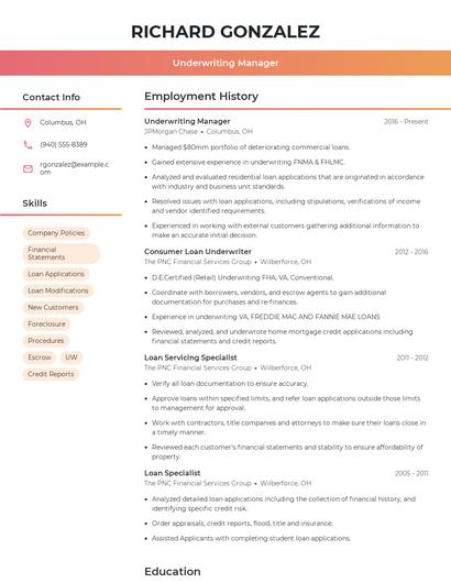 Resume example 3