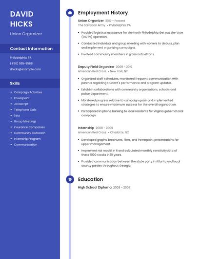 Union Organizer Resume