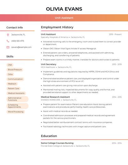 Resume example 3