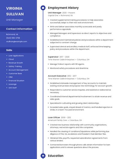 Resume example 4
