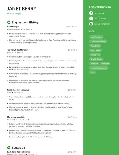 Resume example 5
