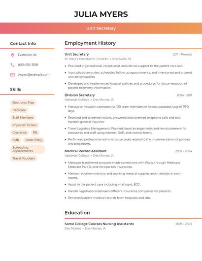 Resume example 3