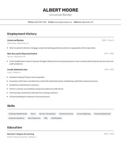 Resume example 2
