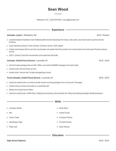 Resume example 1