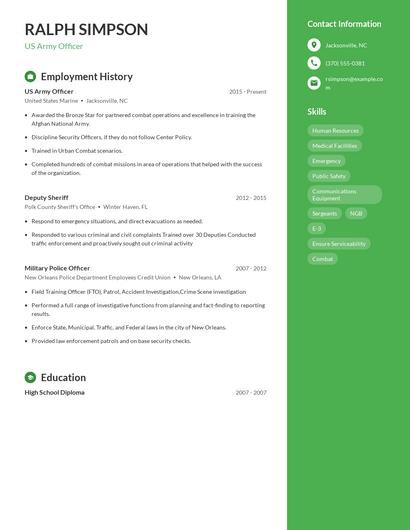 Resume example 4
