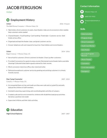 Resume example 4