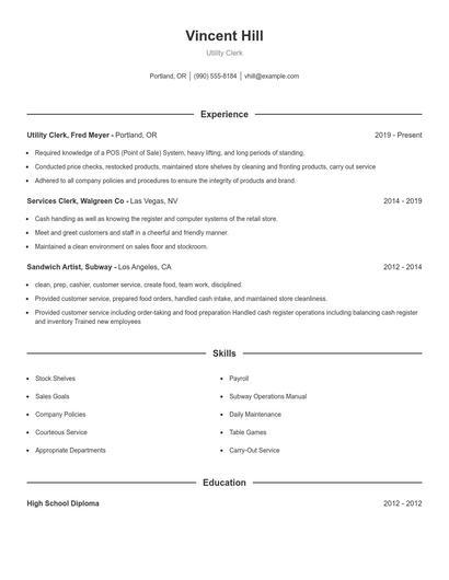 Resume example 1