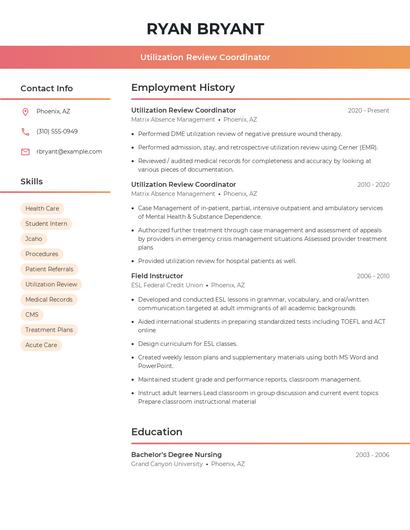 Resume example 3