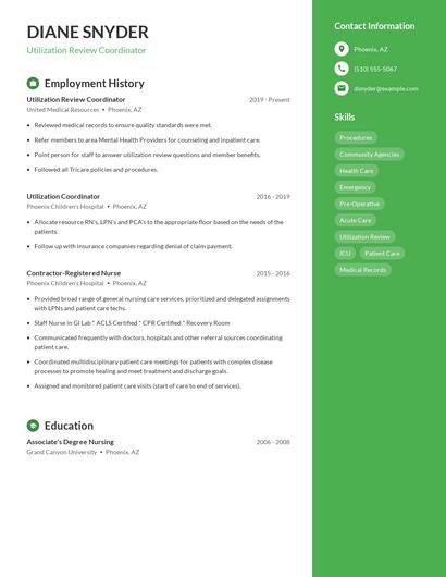 Resume example 5