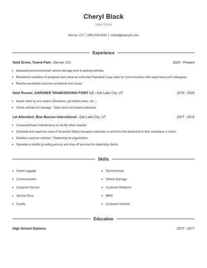 Resume example 1