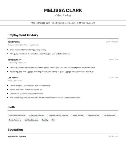 Resume example 2