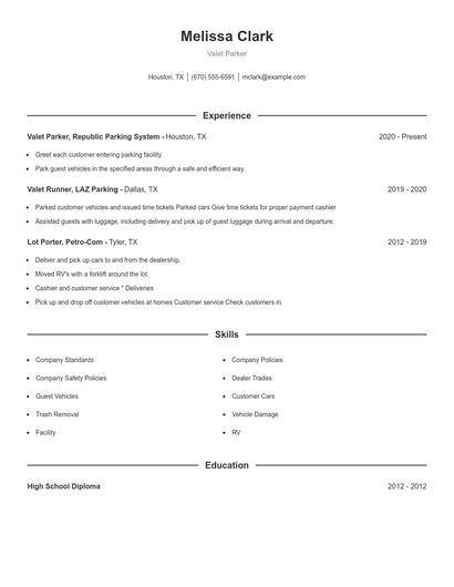 Resume example 1