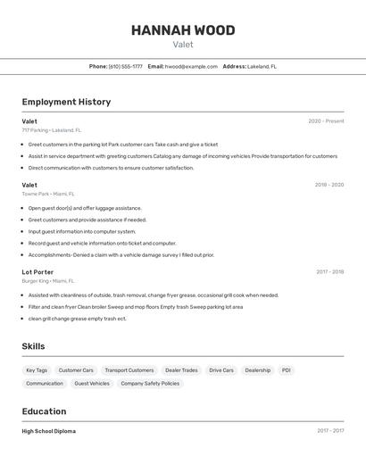 Resume example 2