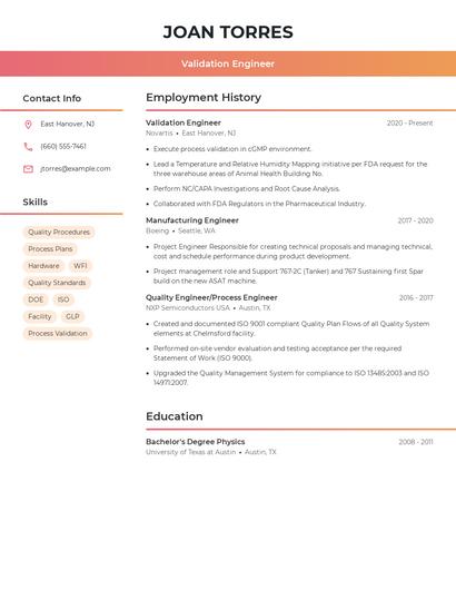 Resume example 3