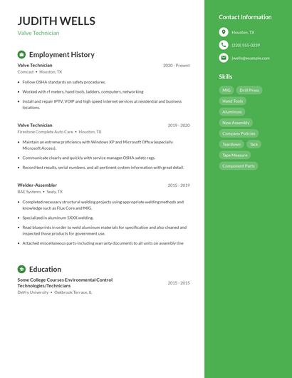Resume example 4
